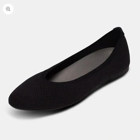 Allbirds Tree Breezer Point Ballet Knit Flats Black 7 - Picture 1 of 12